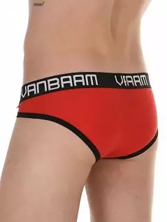 Привлекательные брифы на пришивной резинке с логотипом красного цвета Van Baam RT49757